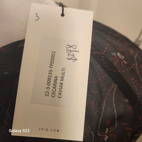 joie cecarina100% Silk Sheer Blouse. NWT. Size Small - Picture 6 of 12